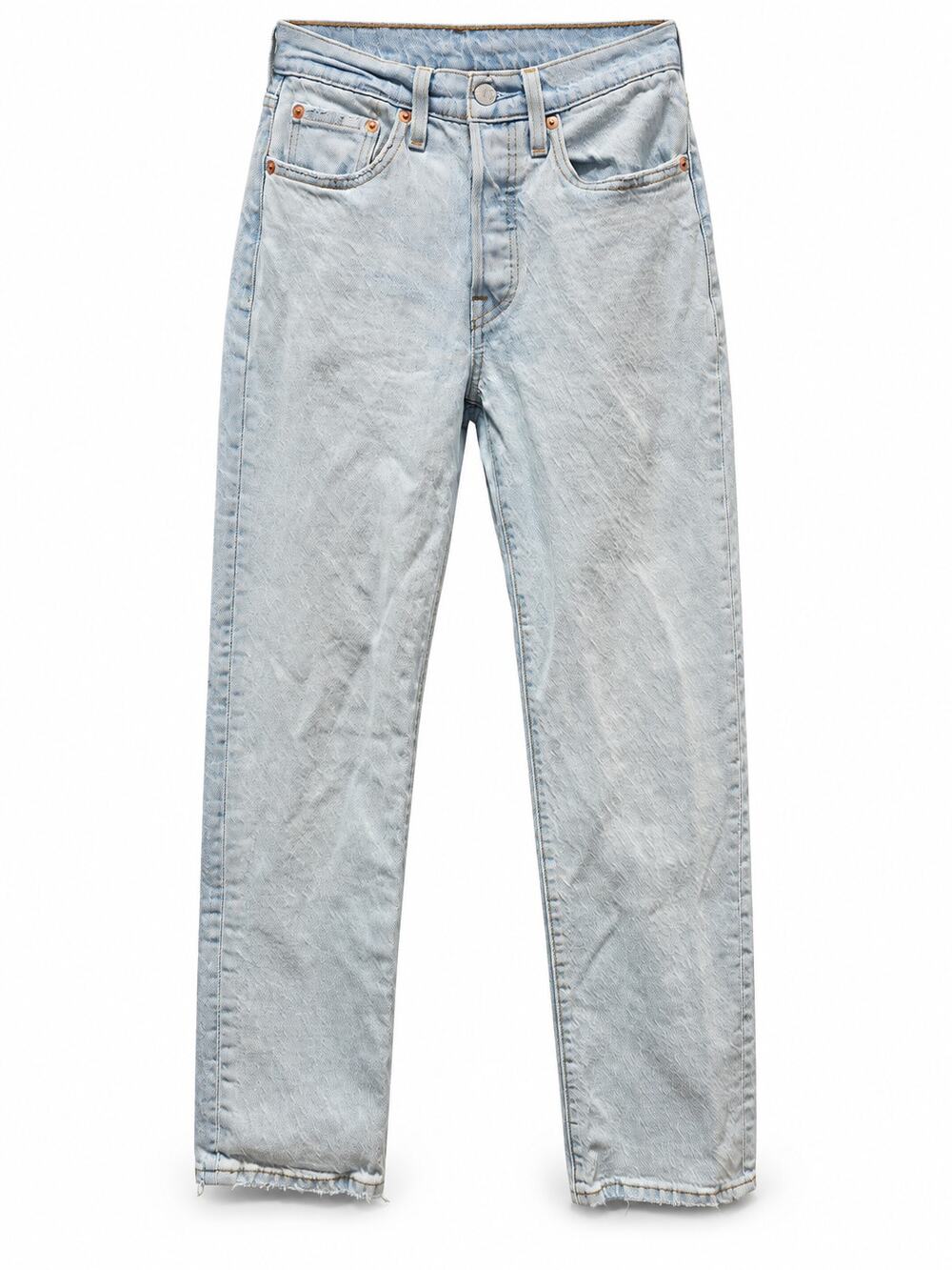 Levi's 501 Jeans Size W24 L30 Light Wash Button Fly Straight Leg High Rise